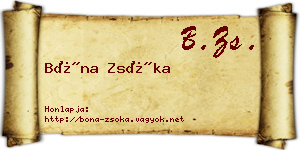 Bóna Zsóka névjegykártya